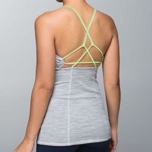 Lululemon Dancing Warrior Tank Gray/Mint